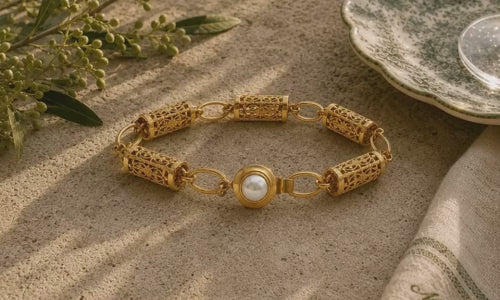 Load video: Terrie works with distinctive stones and natural materials chosen for their beauty, rarity, and character. From luminous pearls to vibrant turquoise and aqua chalcedony, each element is selected to create jewelry that feels both modern and timeless.